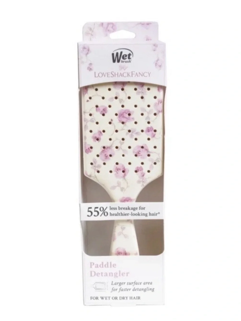 LoveShackFancy WetBrush 🩷 Ribbon Rosa Paddle Detangler Brush